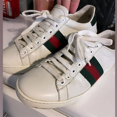 gucci shoes green and red|gucci red canvas sneakers.